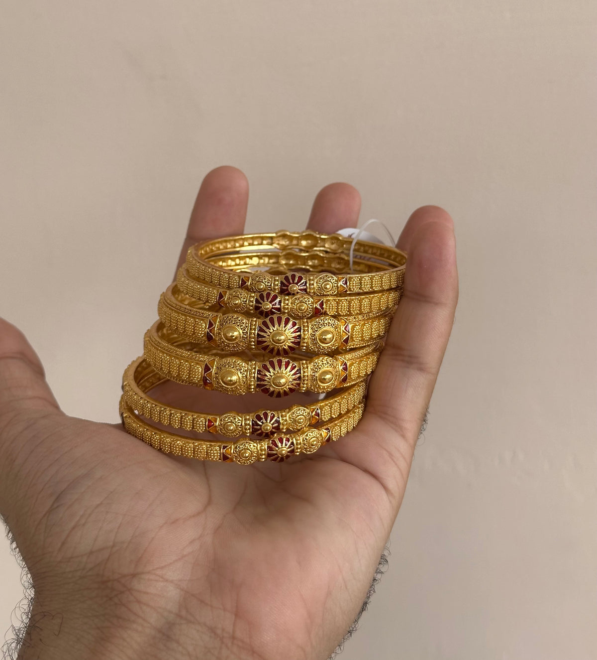 Gold Plated Kada and Chudi Set (Pack of 6)